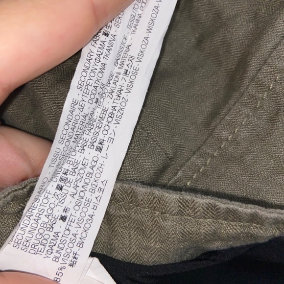 ZARA linen and faux leather moto jacket - Picture 7 of 10